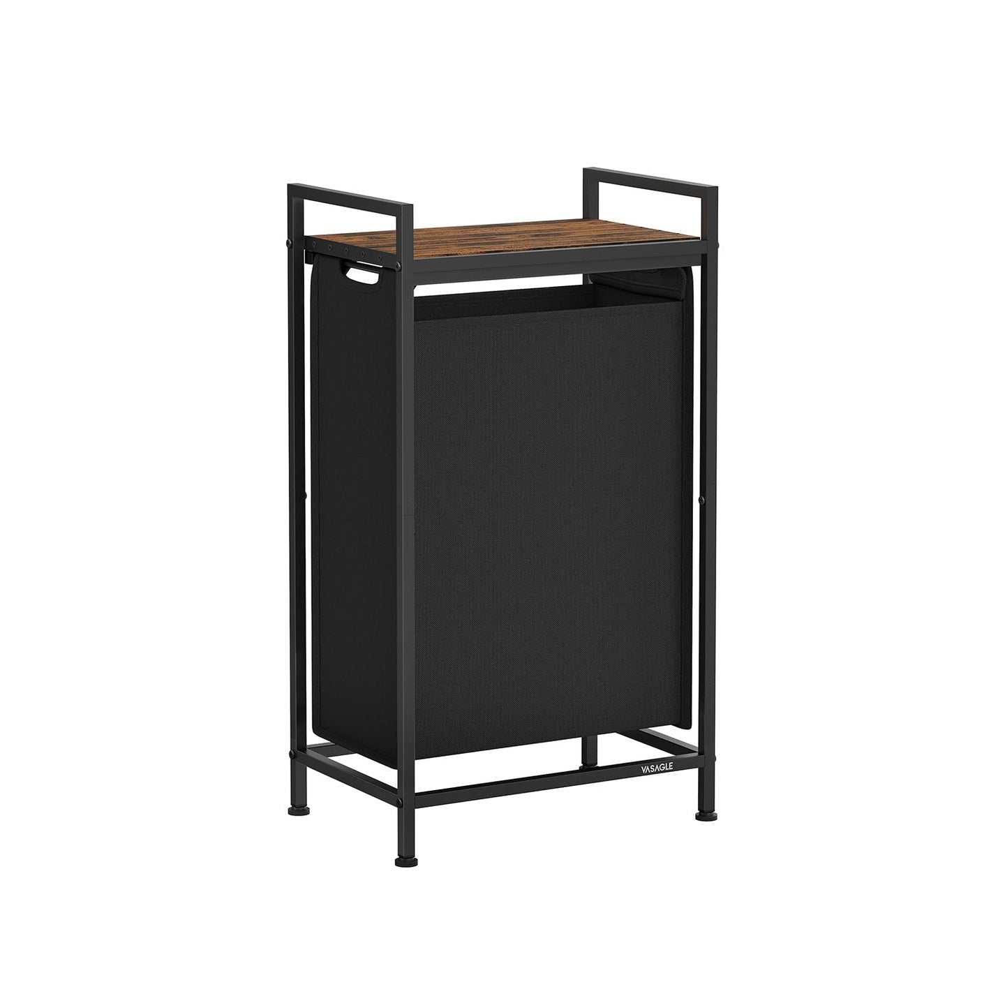 Pull-Out Laundry Basket - Metal Frame - Ink Black - Removable Laundry Bag