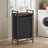 Laundry Hamper - Metal - Rustic Brown and Black - Pull-Out Liner with Shelf