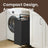 Laundry Hamper - Metal - Rustic Brown and Black - Pull-Out Liner with Shelf