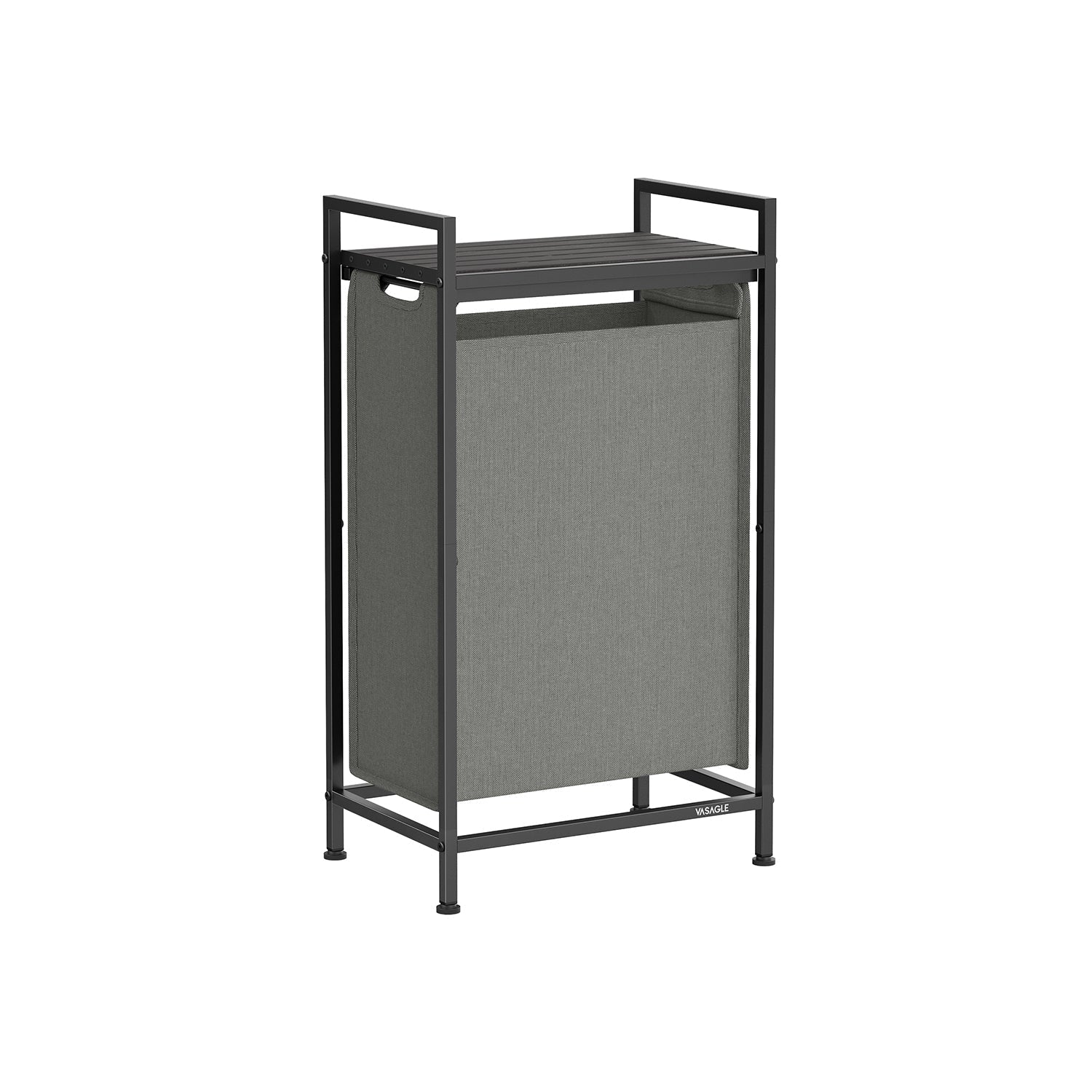 Laundry Basket - Metal Frame - Slate Grey - Pull-Out and Removable Design