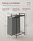Laundry Basket - Metal Frame - Slate Grey - Pull-Out and Removable Design