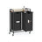 Laundry Basket - Fabric - Ink Black - 2 Compartment Hamper with Wheels and Storage Shelf