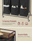 Laundry Basket - Plastic - Ink Black - 3 Compartments with Wheels and Storage Shelf