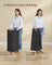 Laundry Basket - Plastic - Ink Black - 3 Compartments with Wheels and Storage Shelf