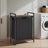 Laundry Hamper - Metal - Rustic Brown and Black - Pull-Out Liner with Shelf