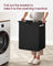 Laundry Basket - Metal Frame - Rustic Brown and Black - Pull-Out and Removable Bag