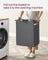Laundry Basket - Metal Frame - Rustic Brown and Black - Pull-Out and Removable Liner Bag