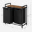 Laundry Sorter Hamper - Wood and Steel - Rustic Brown