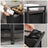 Laundry Sorter Hamper - Wood and Steel - Rustic Brown