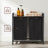 Laundry Sorter Hamper - Wood and Steel - Rustic Brown