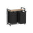 Laundry Hamper - Metal Frame - Rustic Brown and Black - 2-Compartment with Shelf and Removable Bags