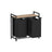 Laundry Hamper - Metal Frame - White and Rustic Brown - 2-Compartment with Shelf and Removable Bags