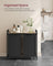 Laundry Hamper - Metal Frame - Rustic Brown and Black - 2-Compartment with Shelf and Removable Bags