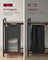 Laundry Hamper - Metal Frame - Rustic Brown and Black - 2-Compartment with Shelf and Removable Bags