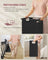 Laundry Hamper - Metal Frame - Rustic Brown and Black - 2-Compartment with Shelf and Removable Bags