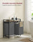 Laundry Hamper - Metal Frame - Rustic Brown and Black - 2-Compartment with Shelf and Removable Bags