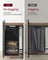 Laundry Hamper - Metal Frame - Rustic Brown and Black - 2-Compartment with Shelf and Removable Bags