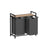2-Compartment Laundry Hamper - Oxford Fabric - Rustic Brown and Black - Removable Bags with Shelf
