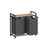 Laundry Hamper - Metal Frame - White and Rustic Brown - 2-Compartment with Shelf and Removable Bags