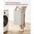 Laundry Basket - Metal Frame - White with Rustic Brown Accents - Includes Shelf and Removable Bags