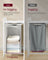Laundry Hamper - Metal Frame - White and Rustic Brown - 2-Compartment with Shelf and Removable Bags