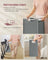 Laundry Hamper - Metal Frame - White and Rustic Brown - 2-Compartment with Shelf and Removable Bags