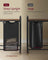Laundry Hamper - Metal Frame - Ink Black - 2-Compartment with Shelf and Removable Bags