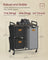 Laundry Hamper - Wood - Chestnut Brown - 100L with 3 Compartments and Rolling Design