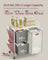 Laundry Hamper - Fabric - Natural Beige - 100 L with 3 Compartments and Rolling Cart