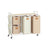 4-Bag Laundry Hamper - Fabric - Natural Beige - Rolling Cart with Removable Liners and Labels
