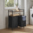Laundry Hamper - Metal - Black and Grey - Dual Pull-Out Bags with Shelves
