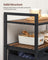 Laundry Basket - Wood - Rustic Brown - Dual Removable Bags with Shelves