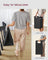 Laundry Basket - Wood - Rustic Brown - Dual Removable Bags with Shelves