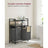 Laundry Basket - Fabric - Black and Grey - Dual Pull-Out Bags with Shelves