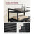 Laundry Basket - Fabric - Black and Grey - Dual Pull-Out Bags with Shelves