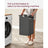 Laundry Basket - Fabric - Black and Grey - Dual Pull-Out Bags with Shelves