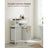 Laundry Basket - Fabric - White - 2 Shelves with 2 Removable Bags