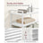 Laundry Basket - Fabric - White - 2 Shelves with 2 Removable Bags