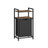 Laundry Basket - Wood - Rustic Brown and Black - 65 L Capacity with Removable Bag and 2 Shelves