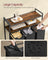 Laundry Basket - Wood - Rustic Brown and Black - 3 Removable Bags and 2 Shelves