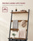 Laundry Hamper with Blanket Ladder - Wood - Rustic Brown - 2-Section with Pull-Out Removable Liners