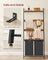 Laundry Hamper with Blanket Ladder - Wood - Rustic Brown - 2-Section with Pull-Out Removable Liners