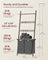 Laundry Basket - Fabric - Heather Greige - 2-Section with Pull-Out Removable Liners and Blanket Ladder