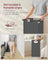 Laundry Basket - Fabric - Heather Greige - 2-Section with Pull-Out Removable Liners and Blanket Ladder