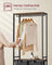 Laundry Basket - Wood - Rustic Brown and Black - 2-Section with Shelves and Pull-Out Liners