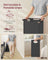 Laundry Basket - Wood - Rustic Brown and Black - 2-Section with Shelves and Pull-Out Liners