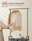 2-Section Laundry Hamper - Fabric - Natural - With Clothes Rail and Removable Liners