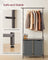 2-Section Laundry Hamper - Fabric - Natural - With Clothes Rail and Removable Liners