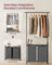 2-Section Laundry Hamper - Fabric - Natural - With Clothes Rail and Removable Liners