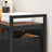Laundry Sorter - Wood - Rustic Brown and Black - 3 Pull-Out Removable Bags with Storage Shelf